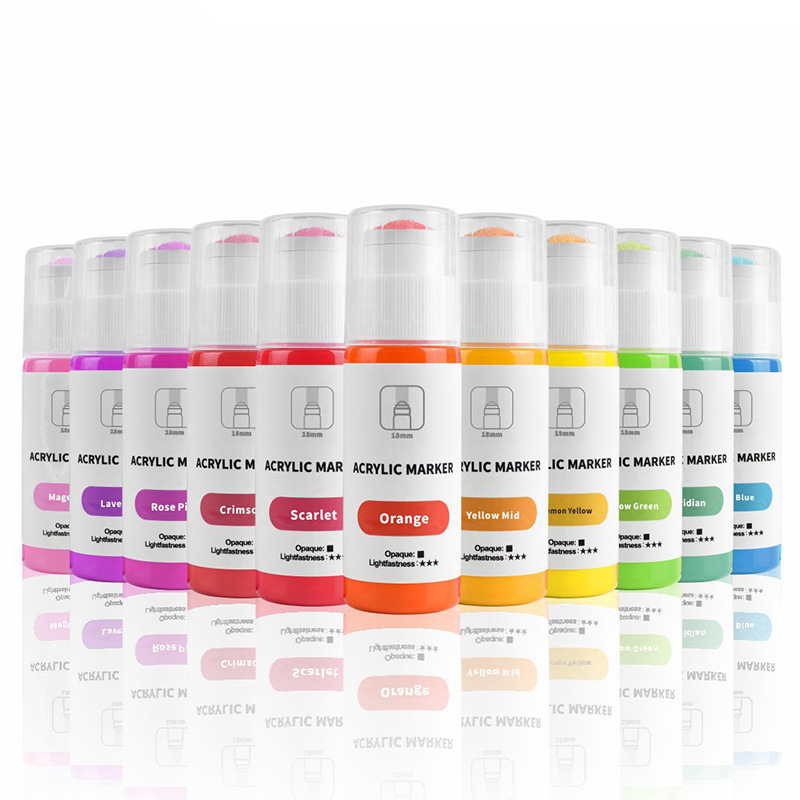 Marcadores de colores Jumbo Graffiti, punta de fieltro Jumbo, marcadores de pintura acrílica para pintura en roca, piedra, cerámica, vidrio, madera, lienzo, 18mm