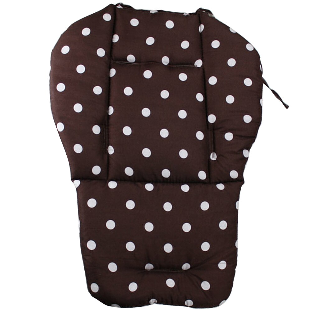 Universal Waterproof Baby Stroller Cushion Pad Dot Pattern Liner Padding Liner Pad Double Side Baby Support Pram Padding Liner: Coffee