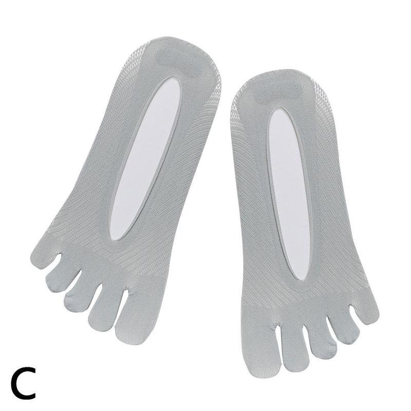 1pair Breathable Five Toe Socks L1j0: Gray