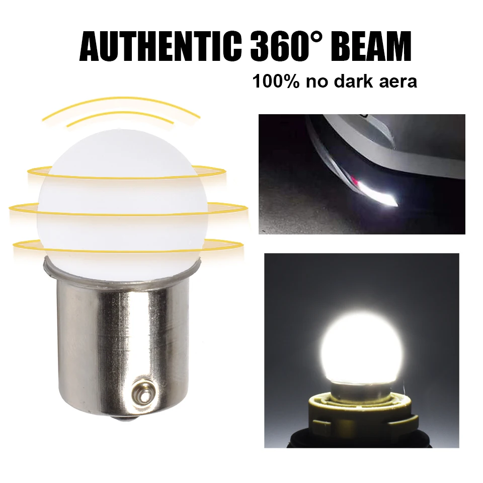 \ Bombilla Led acrílica 1156 1157 P21w P21/5w R10W Ba15s Bay15d accesorio de lámpara automotriz para motocicleta compatible