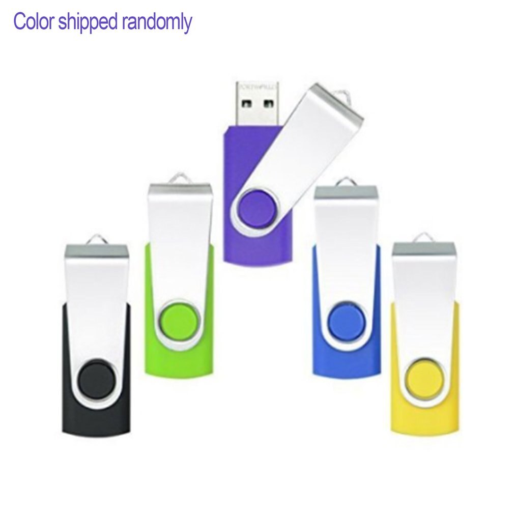 5PCS Ultra Potable Metal USB 2.0 USB Flash Drive Disk Pen Drive 8GB Rectangle Memory Flash Drives U Stick FAT32 Format