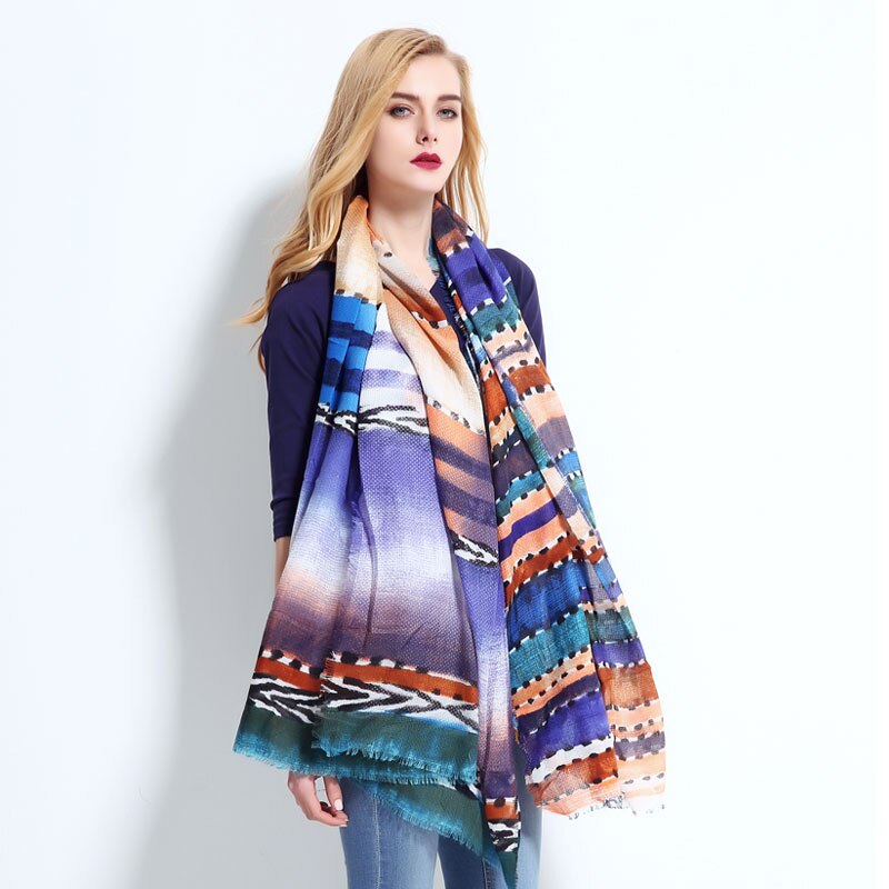 [vianosi] luxe merk sjaal dames grote maat sjaal foulard femme bandana zachte cachecol hijab damessjaal: 05