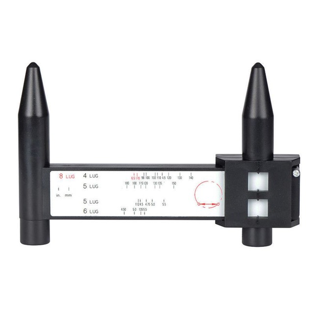 WHEEL PCD GAUGE PCD caliper ruler RIM WHEEL 4,5,6,8 BOLT CIRCLE GAUGE WHEEL BOLT PATTERN TOOL 100mm pcd Measure tool