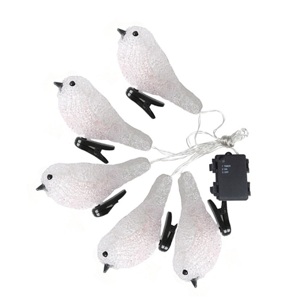 Bird Led String Light Robin Acrylic Mockingbird Solar USB Battery Powered 5 LED Garland Lights Fairy String with Clip Decoration