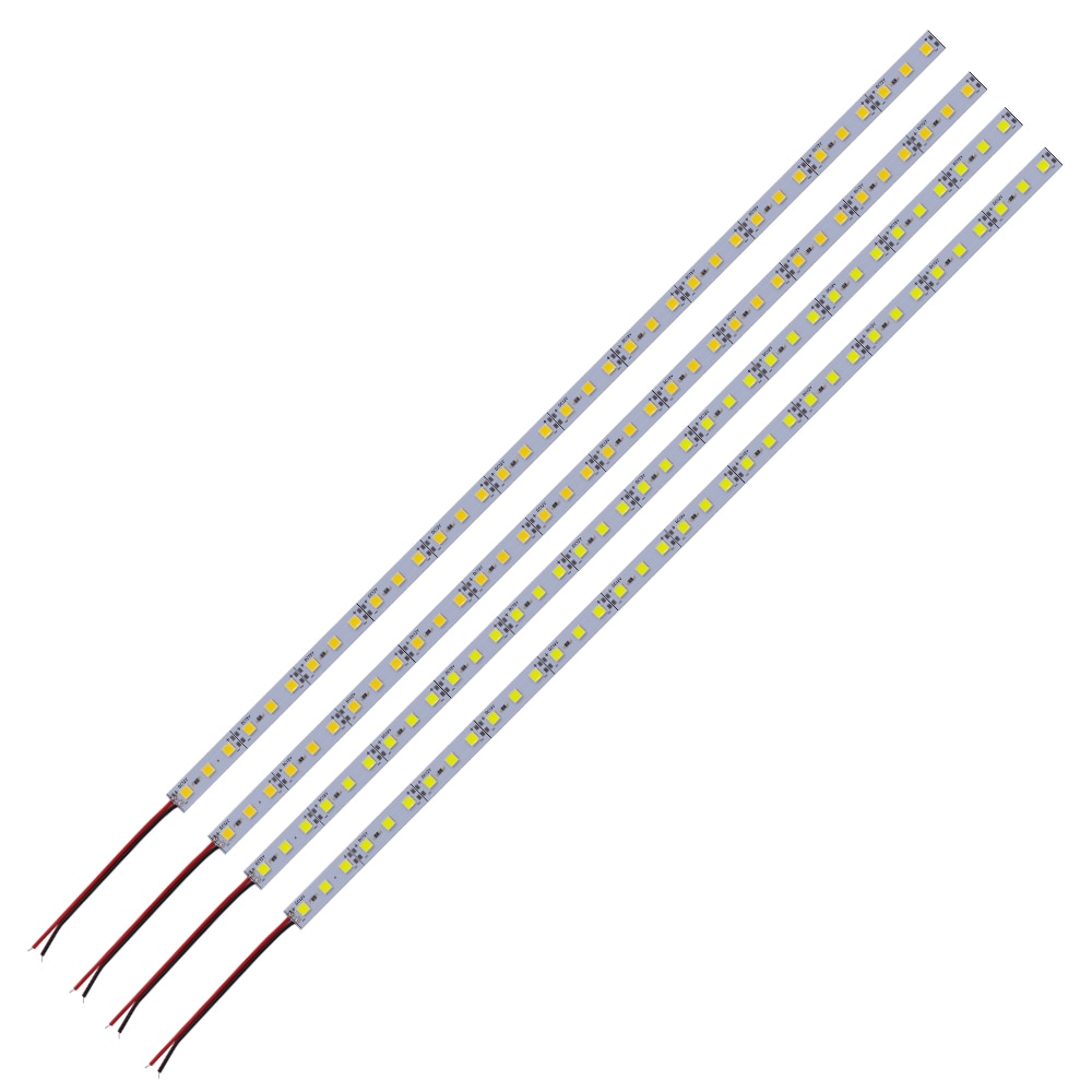 12v 5 . 10 stk. 20 stk. led-list med lys i aluminium, stiv stripe, led-tape, 12v stk. 25cm 50cm 5054 lyslist til underskap, hvit/blå/rosa