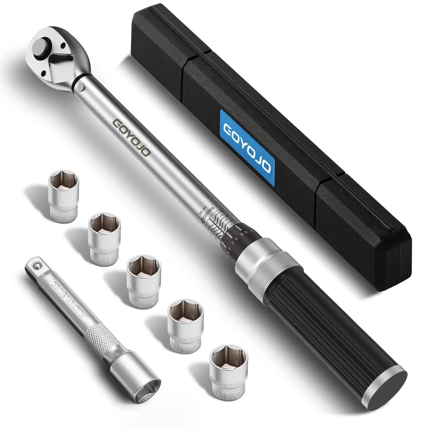 Kit d'outils d'entretien de vélo pour vélos de route et de montagne, multi-outils réglables, couple étanche, pouces, 2 à 24 Nm,: Blanc