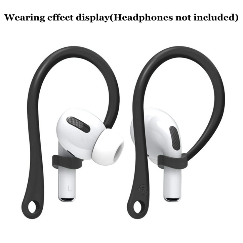 Almohadillas antipérdida con gancho para la oreja, ajuste seguro, accesorios protectores de auriculares inalámbricos de silicona, 1 par de soportes para Apple AirPods 1 2 3 Pro