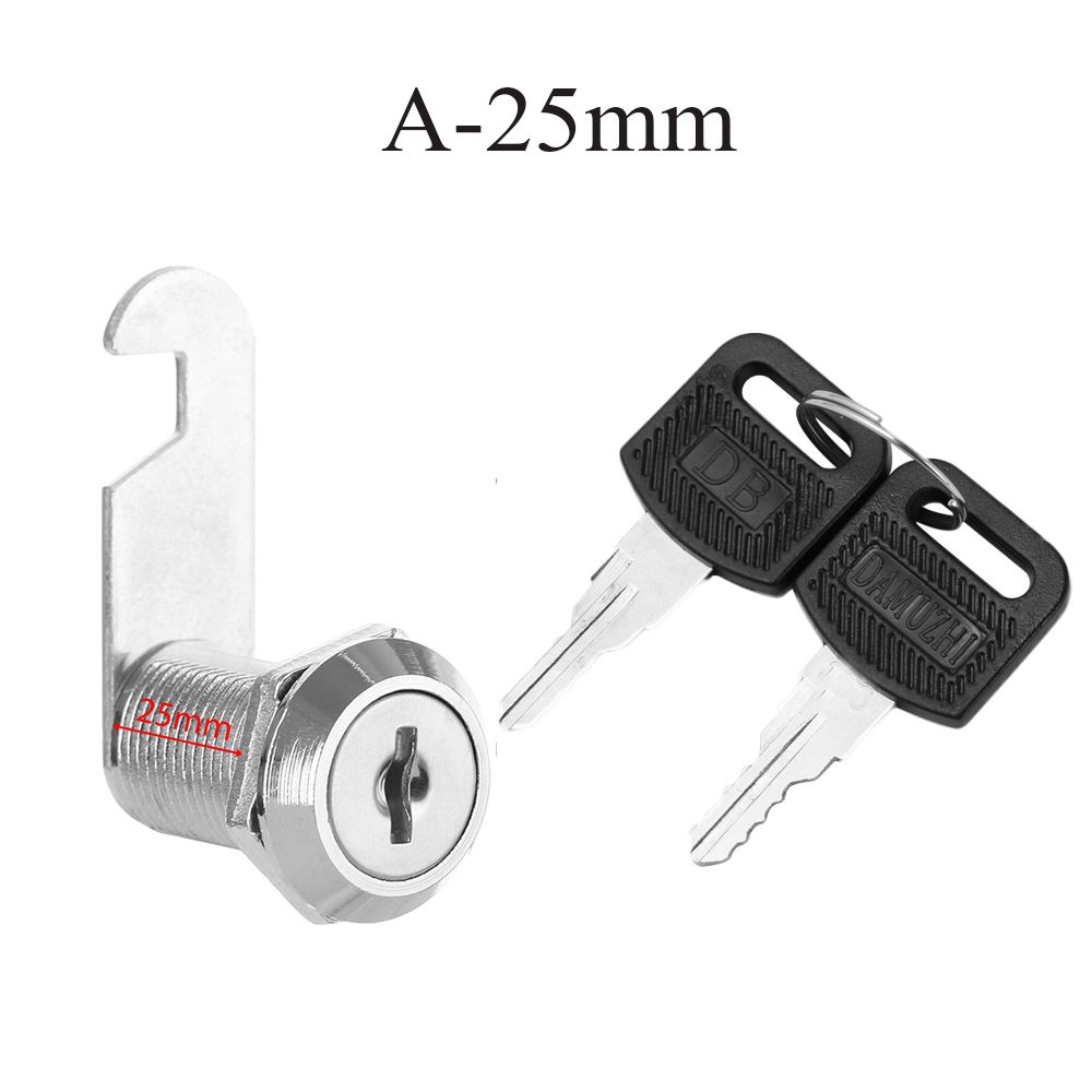 Durable Safe Furniture Hardware Mailbox Home Indoor Security Locksmith Tool Drawer Cam Lock Door Lock Cylinder Cupboard Padlock: Silver