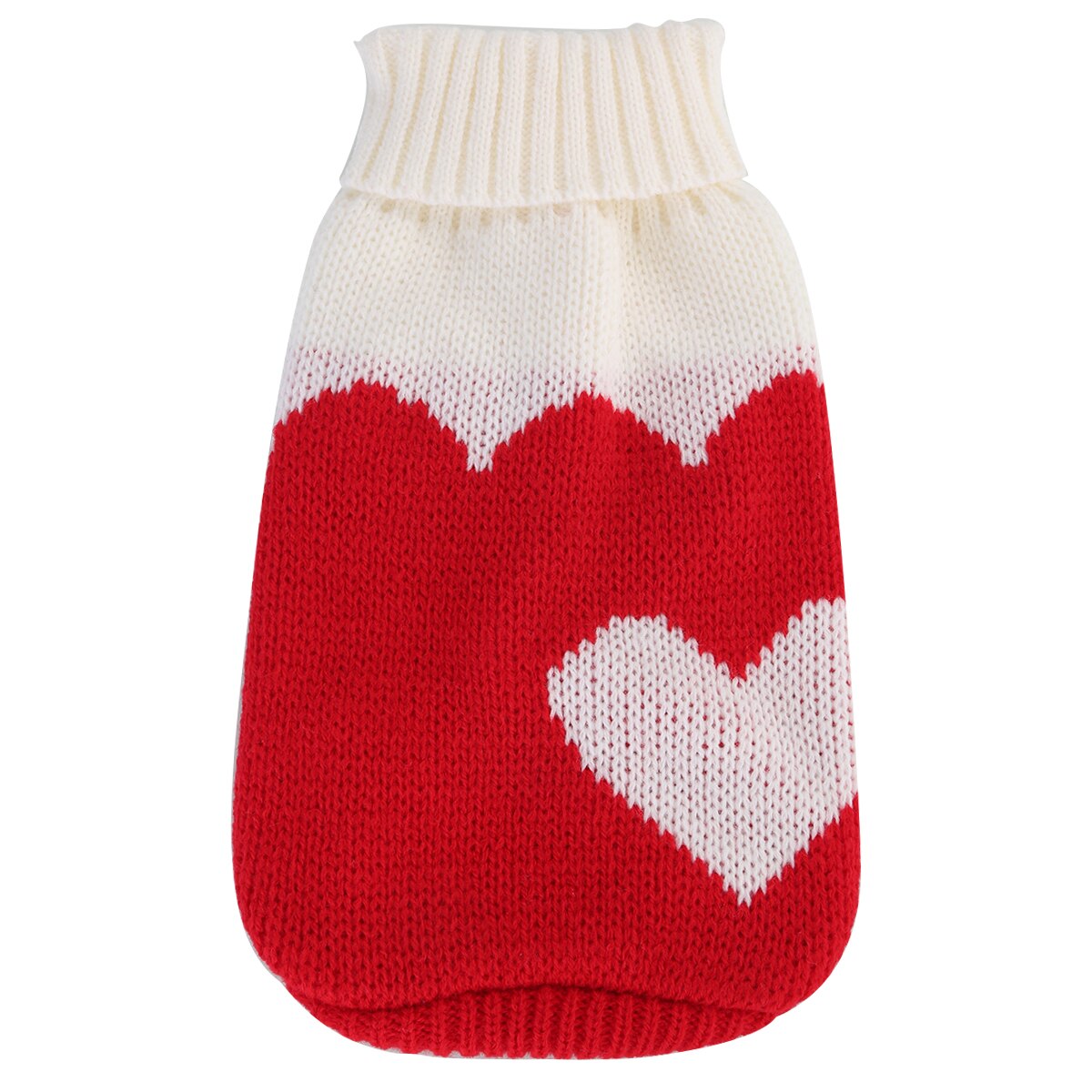 Soft Pet Winter Knitting Comfortable Sweater Dog Clothes Heart Pattern Knitwear For Dog Cat Cute Pattern Pet Knitted Sweater