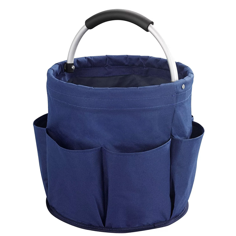 17L Grote Organizer Tas Opvouwbare Mand Picknick Tote Outdoor Reinigingscaddy met Handvat Gereedschapstas Reinigingsbenodigdheden: Blauw
