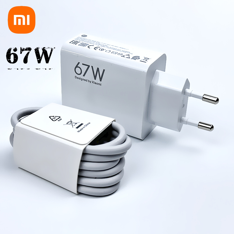 Xiaomi-cargador Turbo Original de 67W, adaptador europeo de carga rápida, Cable Usb tipo C para Redmi Note 13 Pro Mi 13 Lite K60 K60E K50 CIVI 3 2: UE