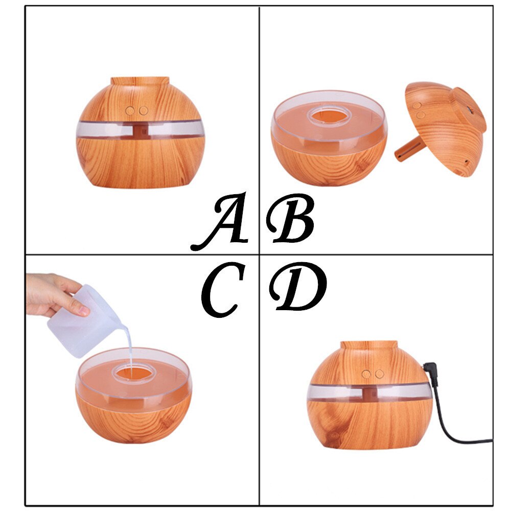 Air Aroma Essential Oil Diffuser LED Ultrasonic Aroma Aromatherapy Humidifier Cool-mist Impeller Humidifier Aroma Diffuser
