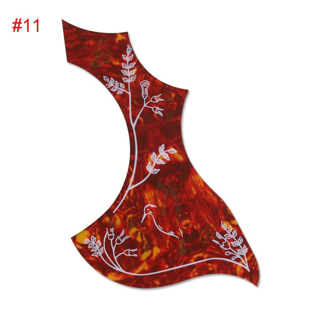 1 Pc Professionele Folk Akoestische Gitaar Slagplaat Zachte Kras Plaat Zelfklevende Pick Guard Sticker Voor Akoestische Gitaar: Rood