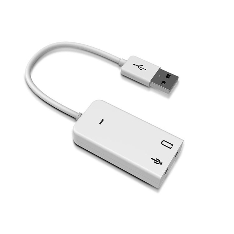 7.1 Externe Usb Geluidskaart Jack 3.5Mm Usb Audio Adapter Oortelefoon Micphone Geluidskaart Voor Macbook Computer Laptop Pc