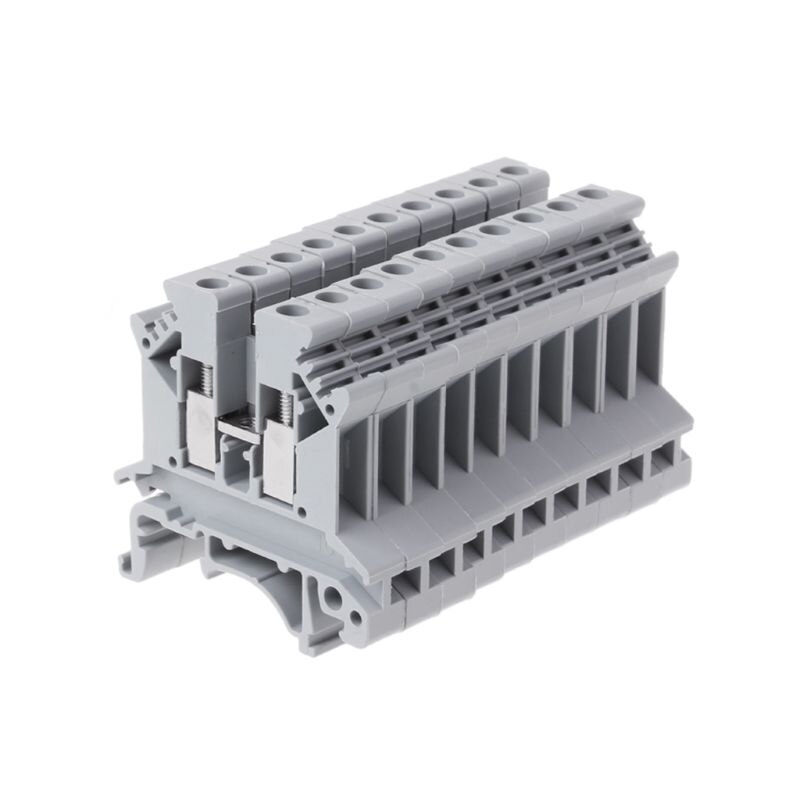 10 Stks/set UK-2.5B Terminal Blok Schroef Toepassing Pcb Din Rail Bedrading Termianl Connector T8WE