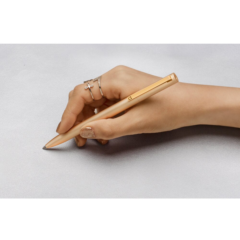 In Voorraad Originele Xiaomi Mijia Metalen Zilver Teken Pen 0.5Mm Pen Ondertekening Premec Glad Zwitserland Refill Mikuni Japan Inkt