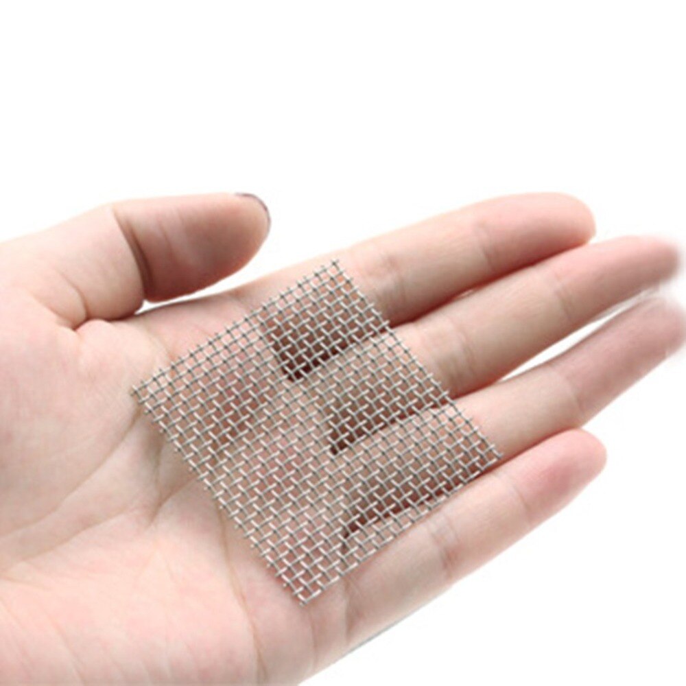 1pc Stainless Steel Aquarium Grass Mat Mesh Woven Wire Mesh Rodent Proof 8*8cm Metal Mesh Sheet 1mm Hole for Air Ventilation
