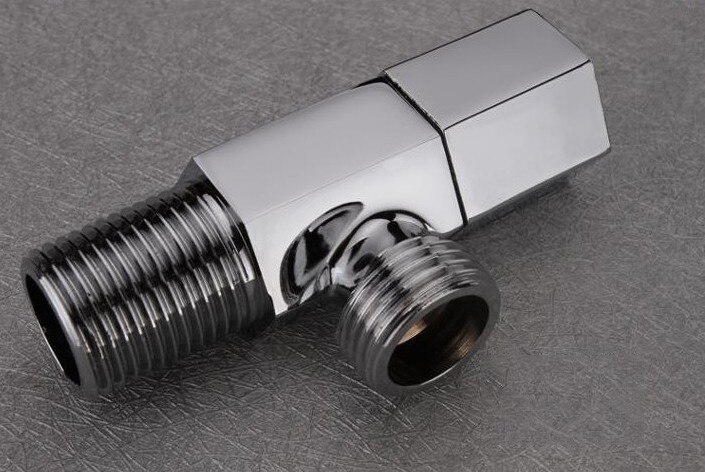 2 pieces Shut Off Valve Angled Valve G 1/2 inch Male Thread Flow Water Control Valves 11-050