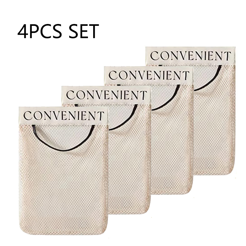 Bolsa de almacenamiento de malla para montaje en pared, soporte para bolsa de basura, dispensador de bolsas de compras de plástico, bolsa de artículos diversos, almacenamiento de red, organizador de bolsas de comestibles: Rojo