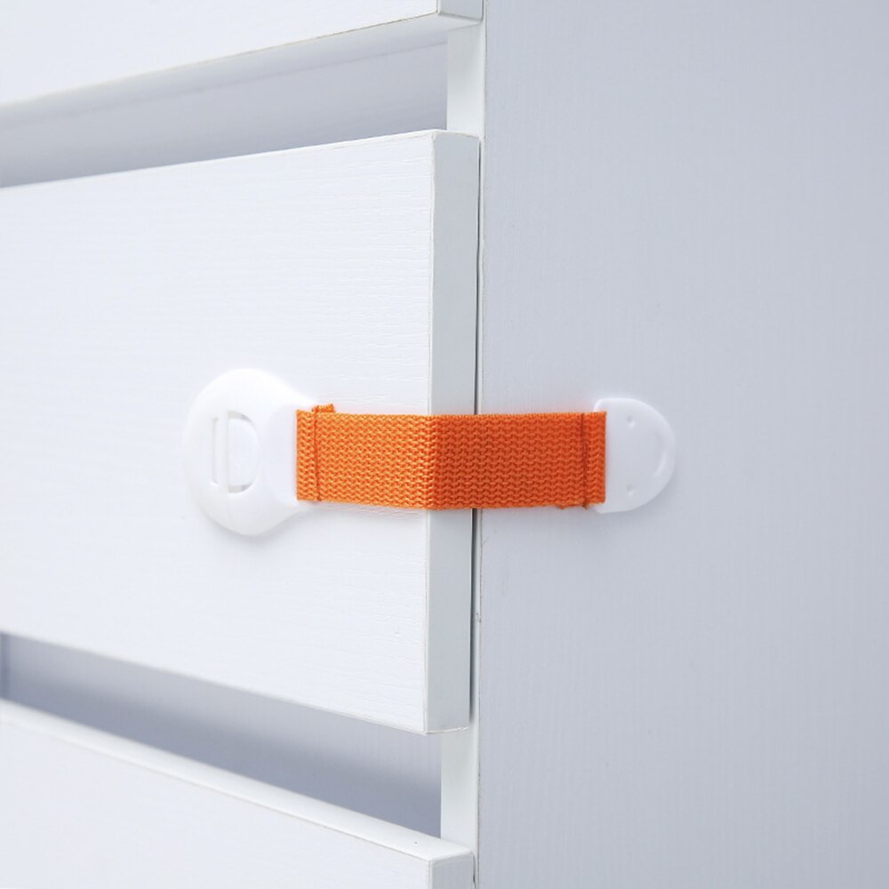 10pcs Child Baby Safety Lock Proof Security Protector Door Lock Kids Child Safety Products: Orange