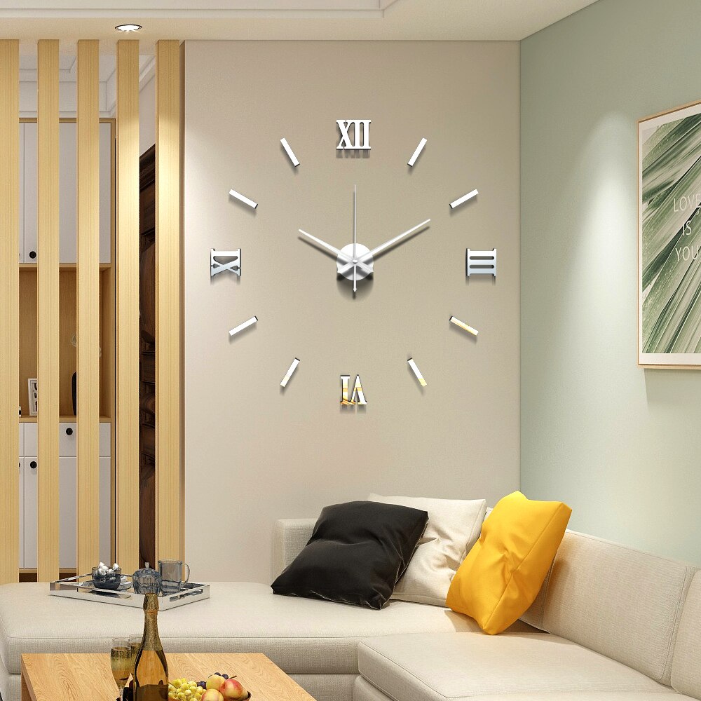 Moderne Kunst 3D DIY Zauberstab Aufkleber Uhr Wohnkultur Einfache Nützlich Funktionieren Acryl Spiegel Zauberstab Aufkleber Uhr für Wohnzimmer