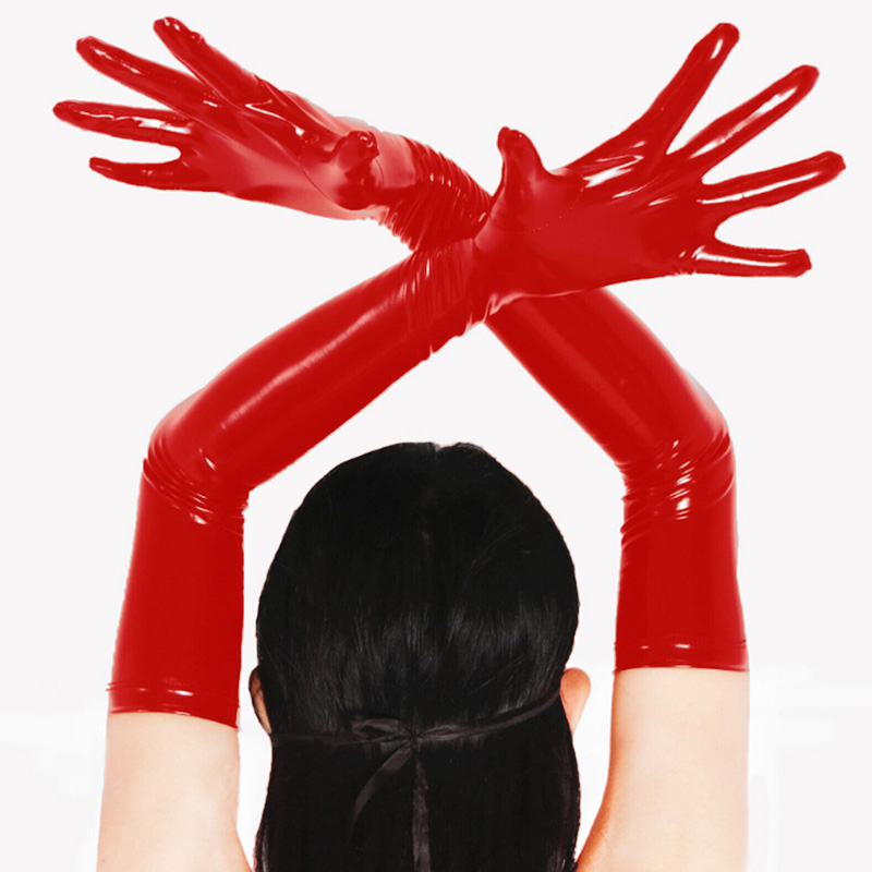 Gant Long en Latex Imitation cuir pour femmes et filles, mitaines Hip-Pop Sexy, discothèque, danse, Cosplay, mitaine Sexy, accessoires de Costumes
