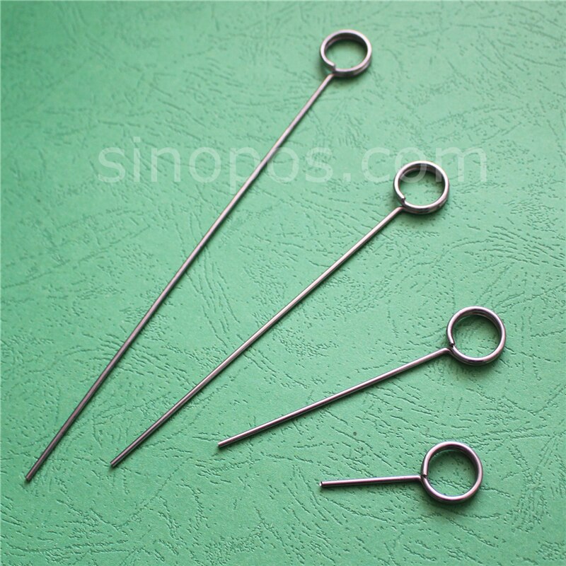 Floral Card Holder Picks, stainless steel wire coil loop ring sign clip flower arrangements food name tag memo DIY metal display
