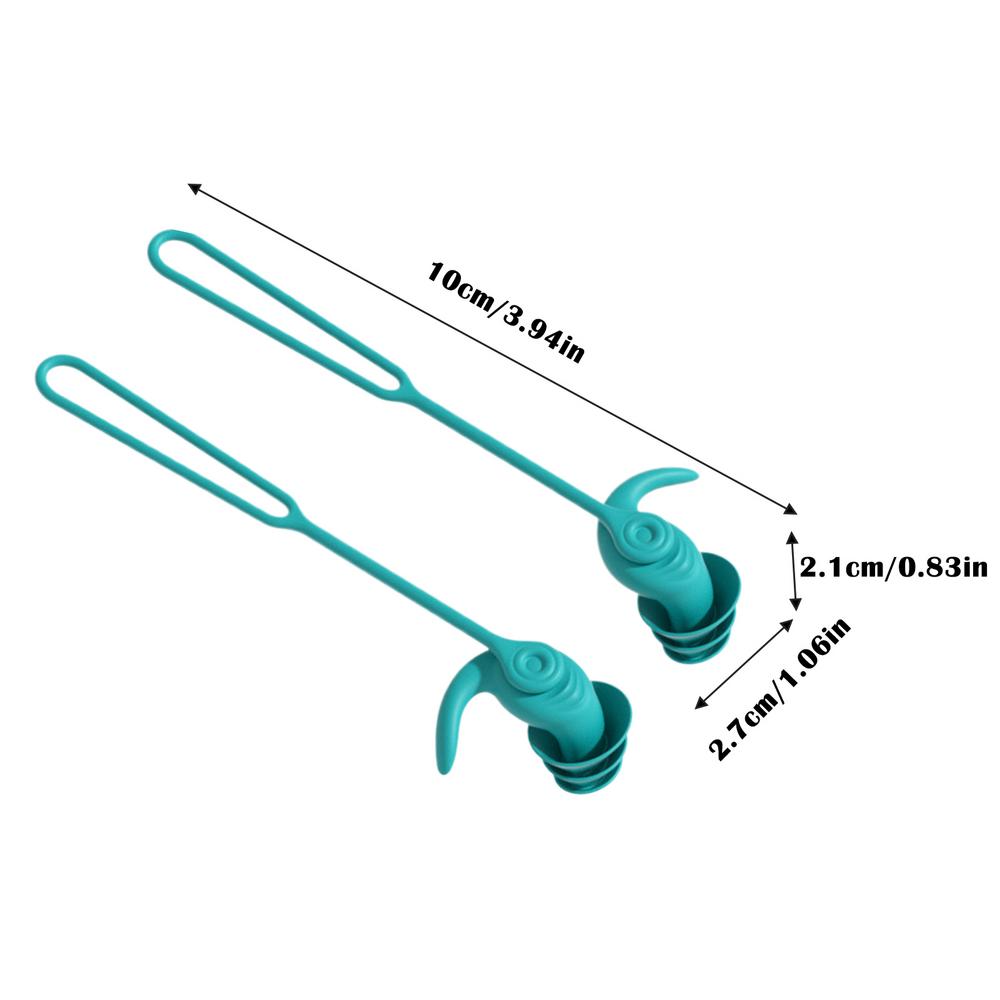 Tapones para los oídos de silicona para nadar, tapones para los oídos para nadar con reducción de ruido, tapones para los oídos de agua reutilizables con cordón, tapones para los oídos para dormir, nadar: Beige