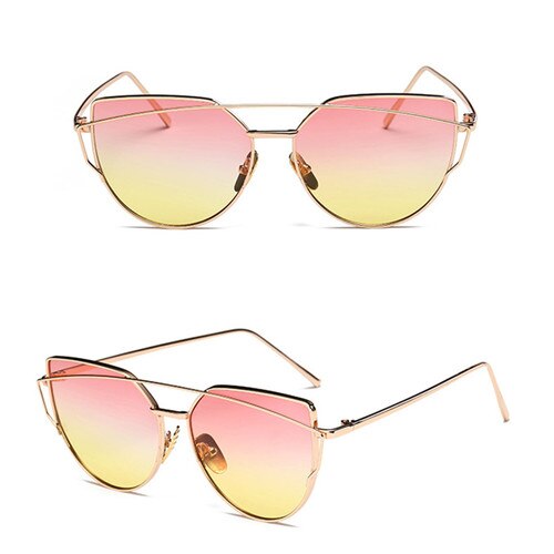 Kvinder cat eye ultra-lette solbriller metal stel solbriller solbriller med  uv400 beskyttelse: Champagne