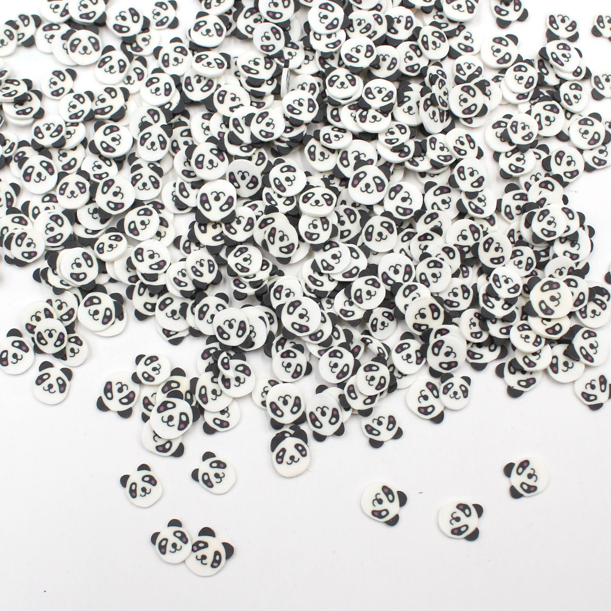 Tranches de Panda en argile polymère 100 g/Lot, accessoires de bricolage, arrosage d&#39;animaux mignons pour jouets Nail art, artisanat de décoration à faire soi-même: Default Title
