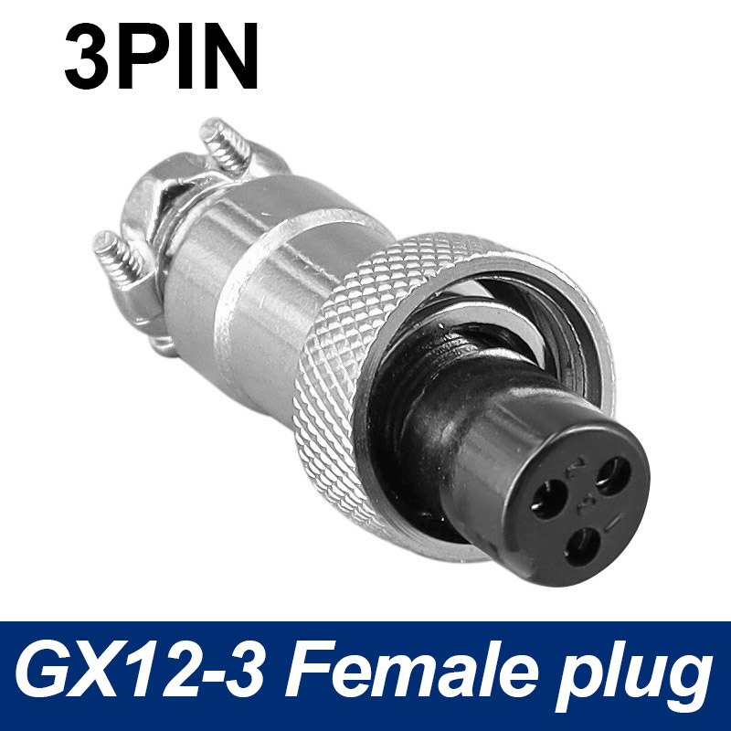 GX12 Female plug 12mm aviation connector 2pin3Pin4Pin5Pin6Pin7Pin quick connector 5A 125v: 3Pin