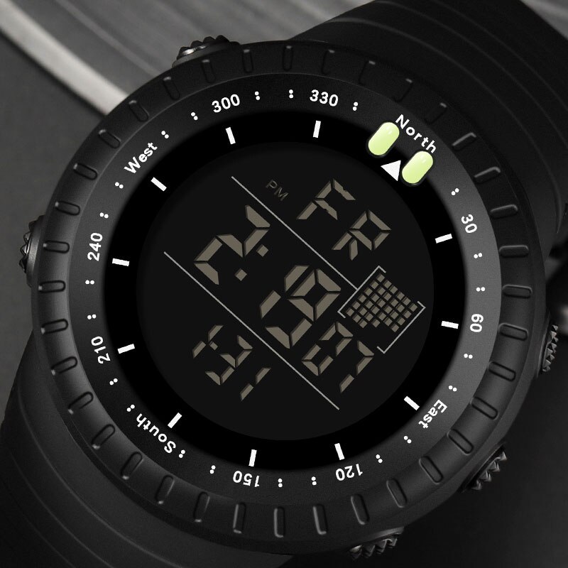 SANDA Digital Reloj de deporte de los hombres Relojes LED electrónicos hombre reloj de pulsera para hombres reloj resistente al agua al aire libre horas: 6071 black