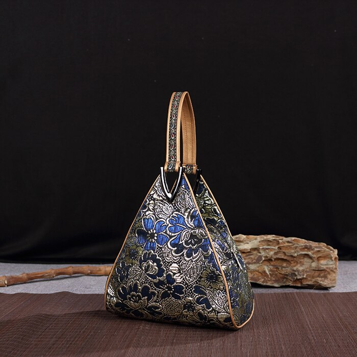Vintage Bag Ladies Handbag Cheongsam Bag Chinese Style Characteristic Chinese Triangle Bag: L