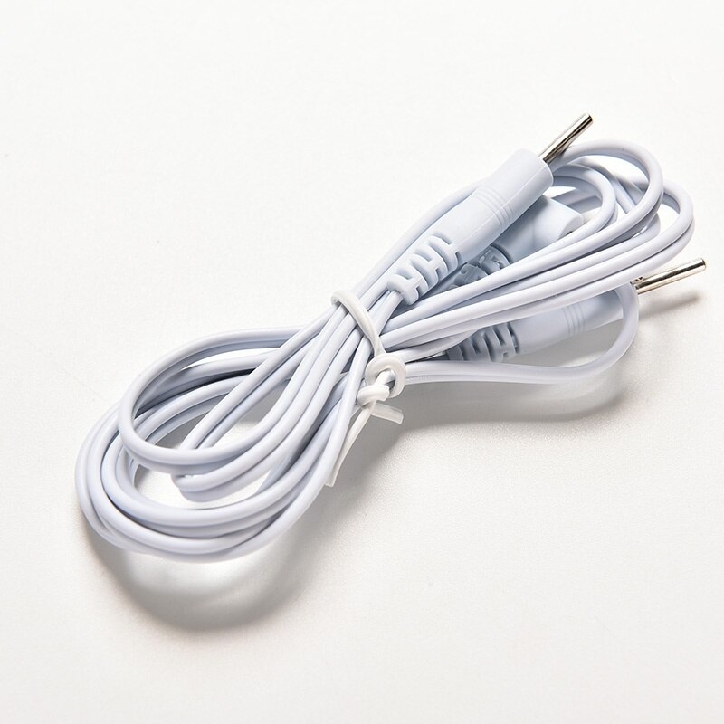 Cable de plomo de electrodos, Cables de conexión de 4 botones de 2,5mm para máquina de terapia Digital, herramienta de decenas, Cable de conexión para enchufe de electrodo: 2.5mm 2plug