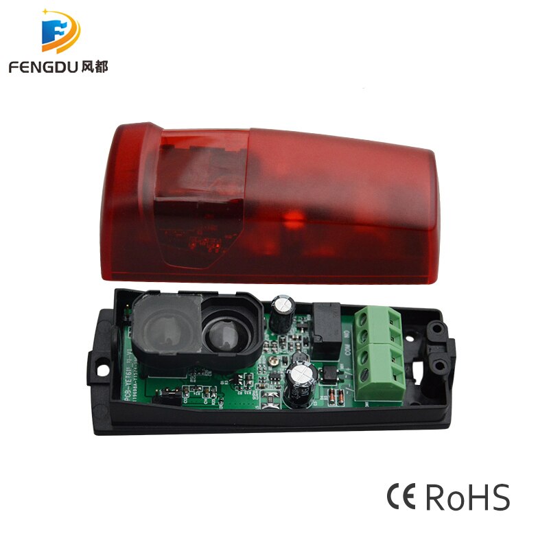 Wide Range Reflector Detector DC12V Infrared Gate Photocell Sensor With Cover Garage Gate Door Sensor Infrared Safety Detector