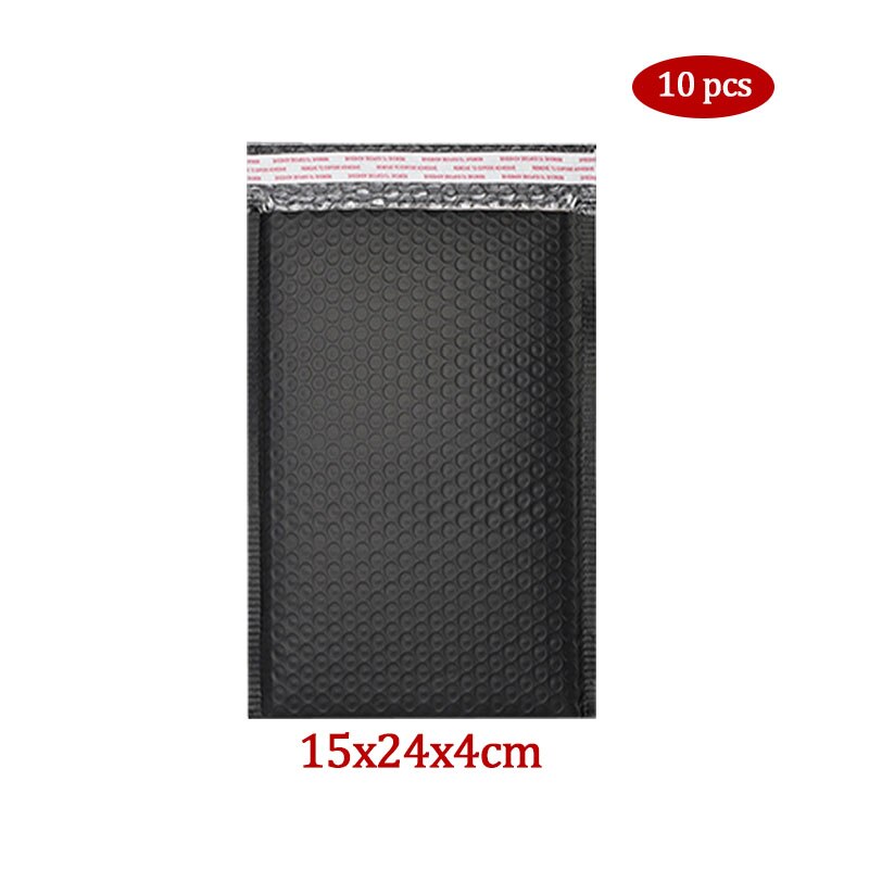 Matte Black Waterproof Self Seal Bubble Mailer Padded Envelope Mailing Packaging Courier Bags for Phone Book Clothing
