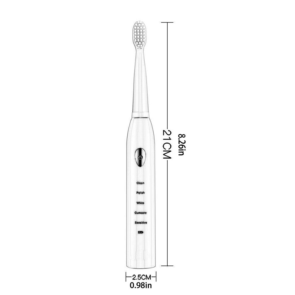 Oplaadbare Ultrasone Tandenborstel Met 4 Opzetborstels Elektrische Tandenborstel Waterdicht Orale Tand Schoonmaken Zorg Voor Volwassenen