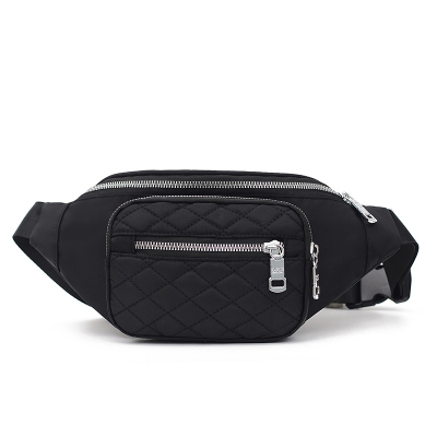 Vento Marea Waist Pack For Women Casual Nylon Waterproof Chest Handbag Pillow Belt Shoulder Bag Sport Travel Red Purses: BLACK WAIST PACK