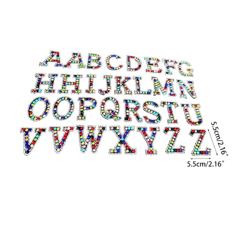 26 Pcs Iron On Letters Patches Applique Naaien Patches Brief A-Z Patch Alfabet Geborduurde Patches Diy