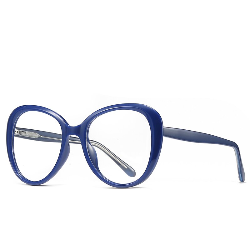 Blue Light Blocking Glasses Frame for Women Eyewear Prescription Eyeglasses Full Rim Spectacles UV400: Blue