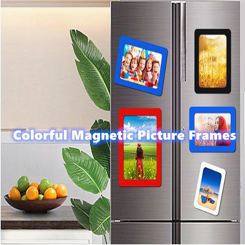 Kleurrijke Magnetische Fotolijsten 12*16Cm Foto Magneten Photoframe Refrigerato Pvc 160Mm * 120Mm Magnetische Foto frames 1 Stk/set