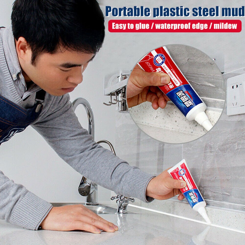 90ml Porcelain Bathroom Waterproof Mildewproof Wall Paste Glue Squeeze Filler Cleaner Tile Sealant Home Gaps Repair Agent