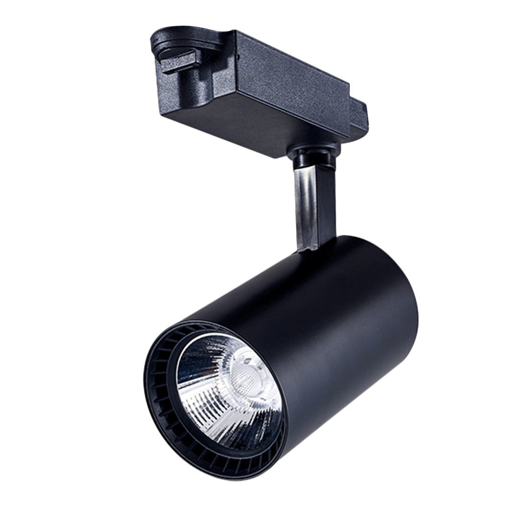 Icoco 10w cob led sporlys klesbutikk taklampe åpen montert skinnespottlys super lyst justerbar vinkel ned lampe: Kald hvit