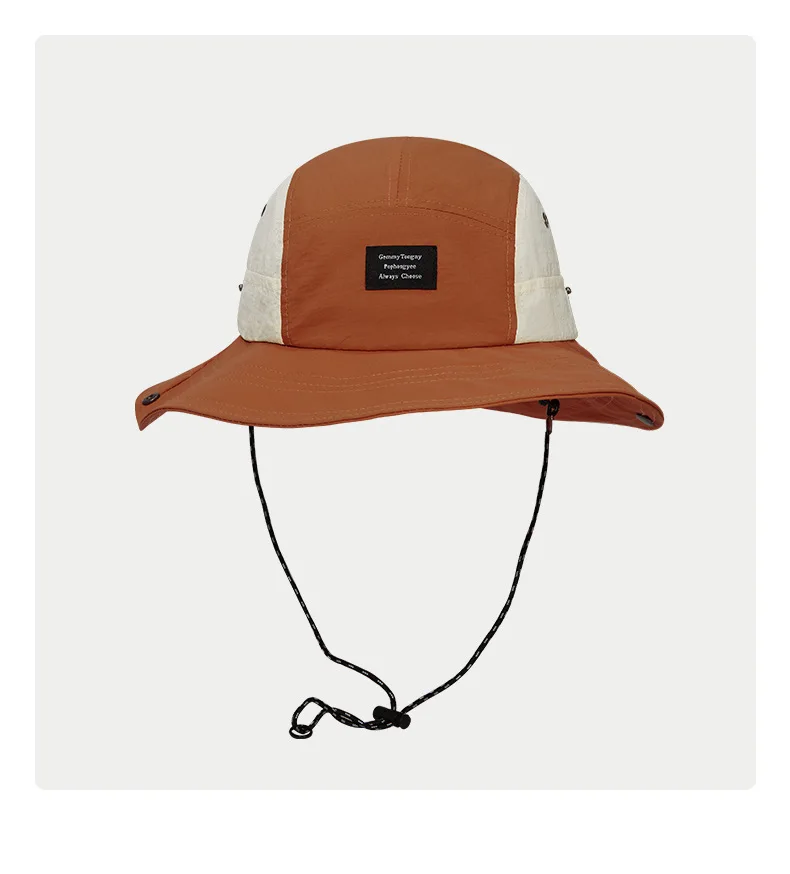 Sombreros de cubo con protección solar a juego para hombre y mujer, sombrero de verano para acampar, secado rápido, montañismo, senderismo, viaje, gorro de lavabo para el sol: Castaño