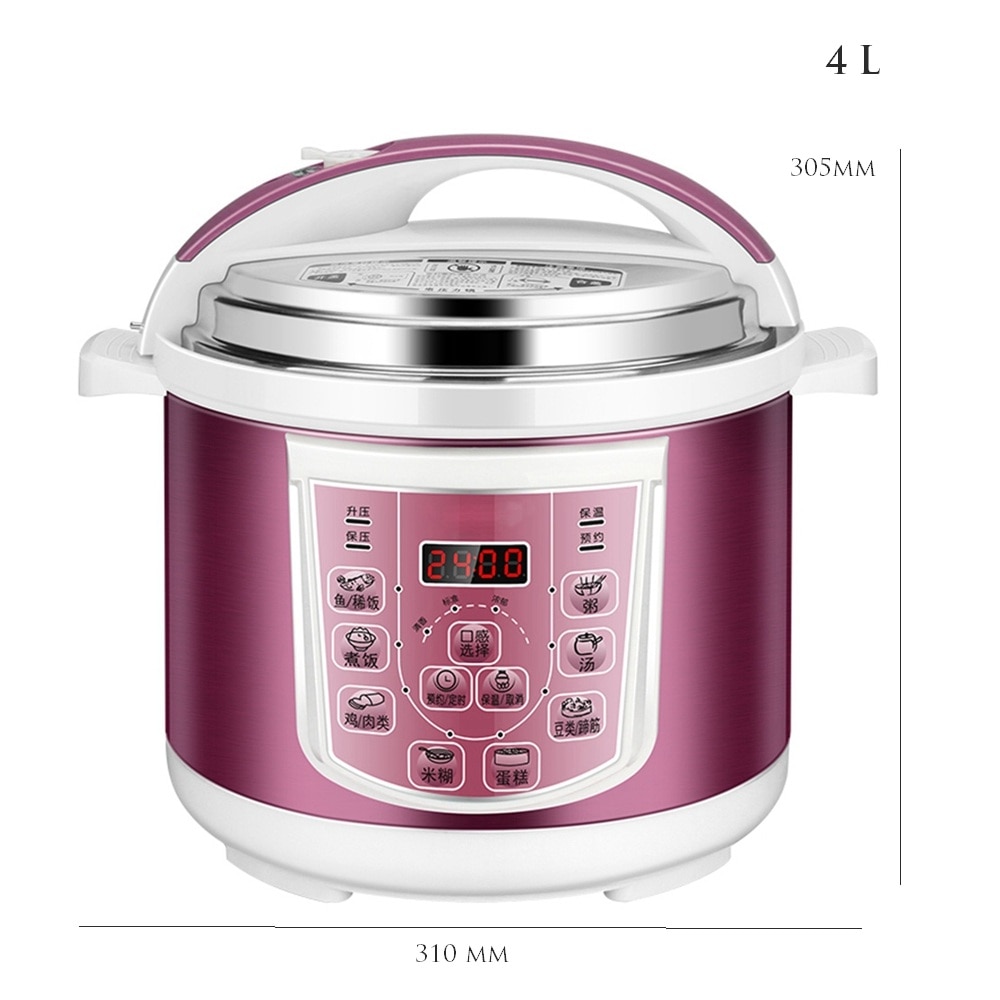 DMWD 220V 5L Home Electric Pressure Cooker Rice Cooker Stew Pot 8 Menu Soup Porridge Paste Cake Maker Kitchen Appliances