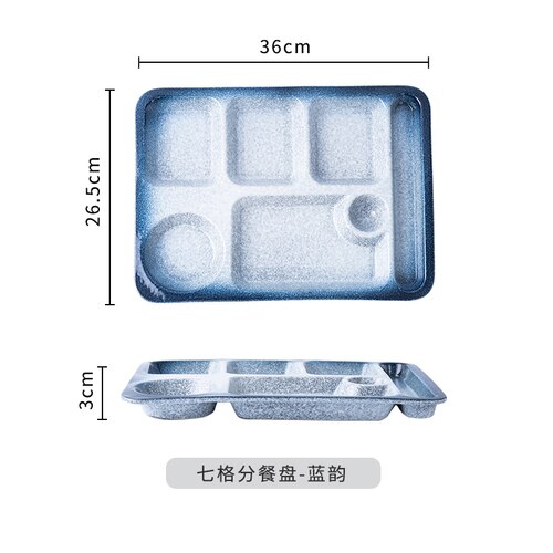Assiette de séparation en céramique de style japonais pour une personne, assiette de séparation pour la maison, vaisselle de table, assiette de séparation créative: E 36x26.5x3cm