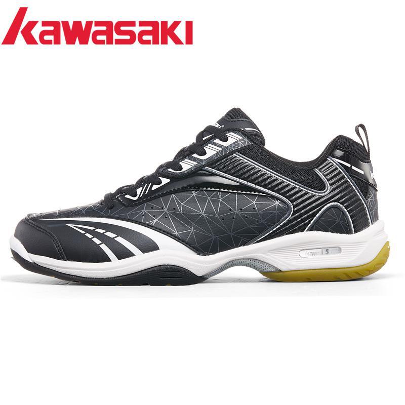 Nowe trampki Kawasaki profesjonalne buty do badmintona Indoor Court obuwie sportowe czarne antypoślizgowe lekkie buty sportowe: 37