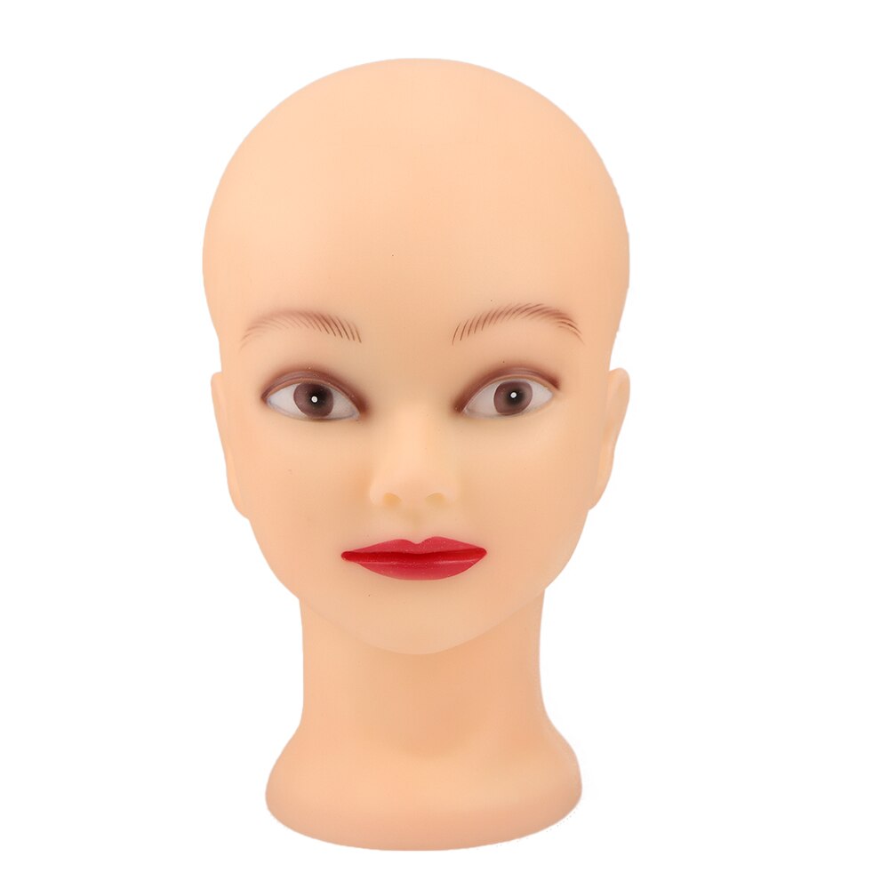 Bald Mannequin Head With Clamp Female Mannequin Head For Wig Making Hat Display Cosmetology Manikin Head For Makeup Practice: Burgundy