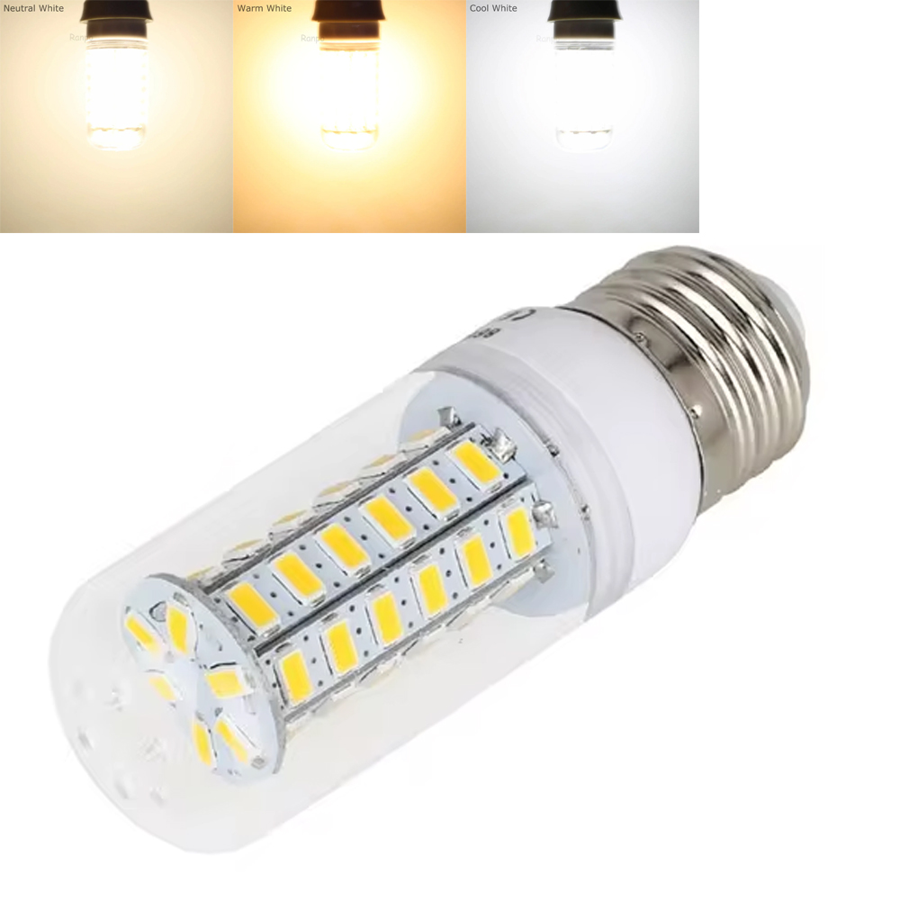 E27 LED Luz de maíz 5730SMD 3W 6W 9W 12W 15W Lámpara LED superbrillante Luz blanca fría/neutra/cálida 360 ° Iluminación para el hogar 110V 220V