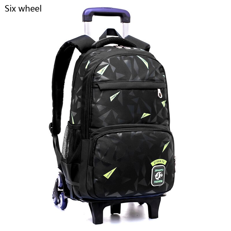 Lønklasse 4-9 børnevogn skoletaske bogtaske drenge piger rygsæk vandtæt aftagelig børneskole med 2/6 hjulstrapper: 912306ye